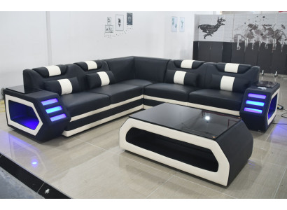 Modern corner suite couch seat cushion corner sofa padding leather design sofa