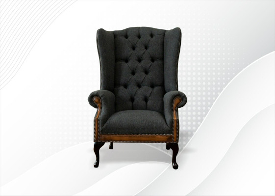 Chair 1x Living Room Upholstered Chair TV Lounge Textile Seat Armchair