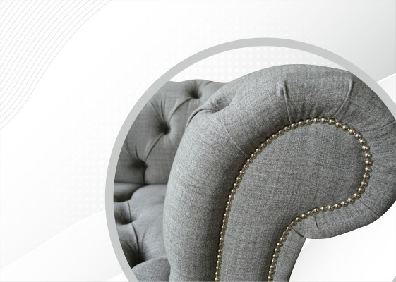 Chesterfield 3-seater designer sofa upholstered sofas couches fabric textile