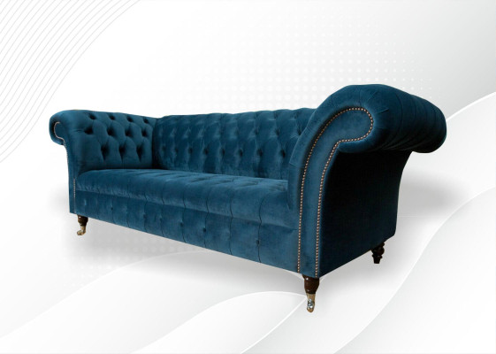 XXL big sofa 3-seater couch Chesterfield upholstery seating suite fabric textile