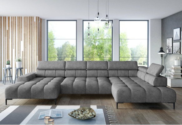 Fabric U-shape Couch Living Landscape Corner Sofa Bed Feature Modern Design Sofa Textile
