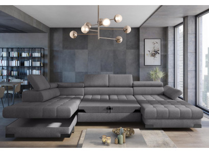 Couch fabric sofas corner couch box new design u-shaped corner sofa bed function