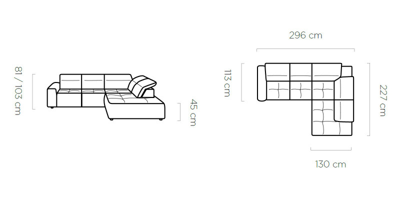 Sectional sofa L-shape textile luxury design seating landscape upholstered couch couches furniture