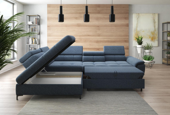 Sectional sofa L-shape sofa couch design upholstery sleeper sofa textile bed function textile
