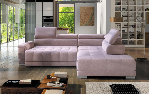 Corner sofa L-shape couch living area sofa corner design modern sofa fabric new pink