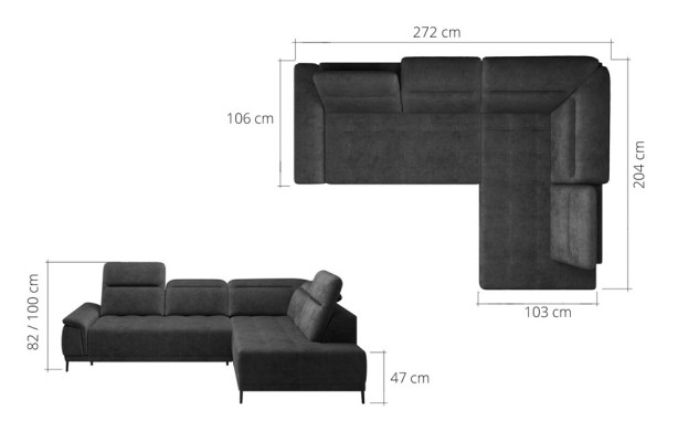 Automatic corner sofa L-shape couch living landscape set design sofa fabric