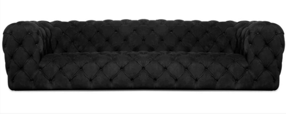 Gray Chesterfield Living Room Modern Design Couch Sofa Furniture Fabric Big XXL New