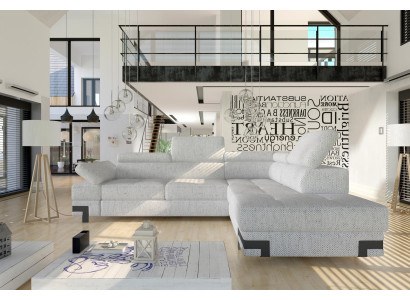 Corner sofa gray fabric L shape sofa couch design couch upholstery textile modern sofas