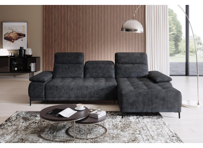 Sectional sofa, multifunctional design, fabric textile, L-shape couch, living landscape