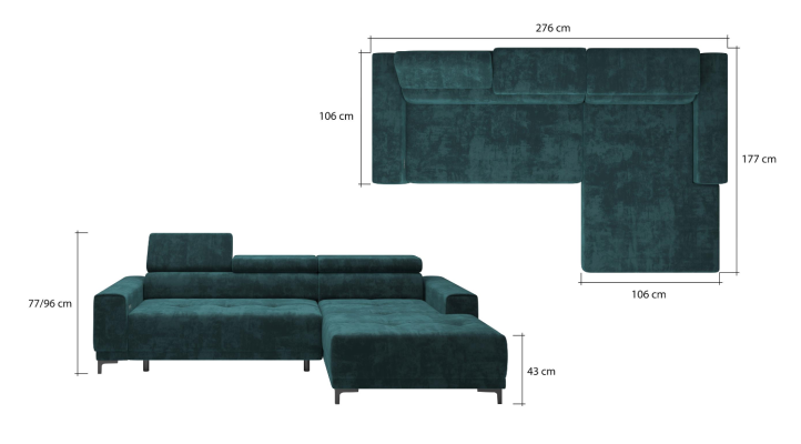 Designer fabric L-shaped couch living landscape corner sofa modern design sofa fabric