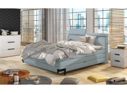 Designer bed bedroom beds textile hotel luxury upholstered box spring bed furniture