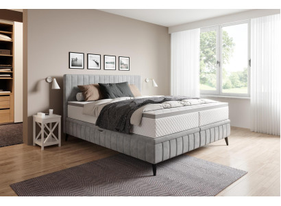 Double bedroom wood 180x200 bed classic upholstered bed luxury box spring bed