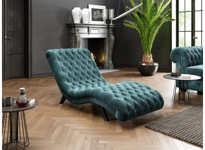 Lounge sofa Chesterfield couch sofa chaise lounge wood metal chaise longue relaxation lounger