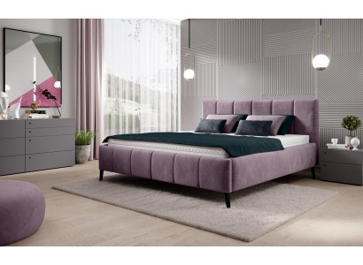 Bed Bedroom Beds 180x200 Upholstered Bed Design Double Hotel Furniture Velvet New