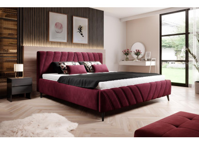 Luxury Bed Design Textile Beds Upholstered Hotel 180x200cm Bedroom Furniture Velvet