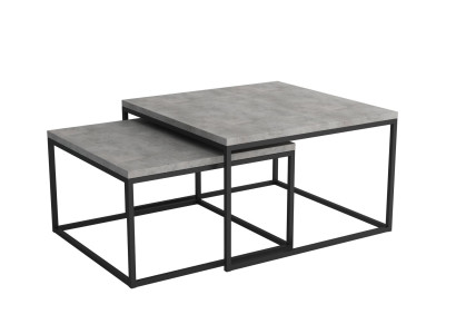 Stainless Steel Design Side Tables Couch Table Sofa Living Room 2x Set
