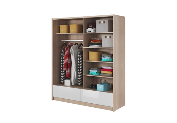 Wardrobe Storage 180cm Shelf Cabinet Archive Sliding Doors Office