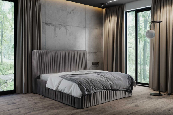 Luxury bedroom double beds marital textile bed hotel frame furniture