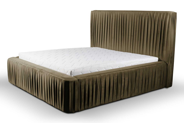 Fabric design bed double beds luxury marriage modern hotel frame sleep room