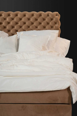 Textile bed brown luxury double Chesterfield bedroom design beds
