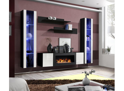 Living room wall shelves modern luxury set 5-piece designer hanging display cabinet