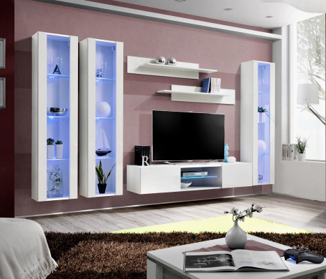 Living room wall unit style modern TV stand sideboard white designer furniture