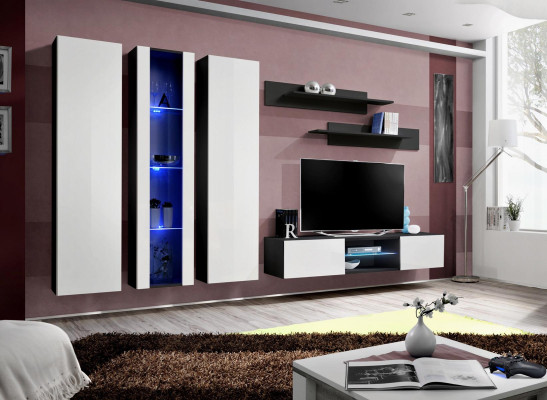 Luxury Hanging Display Cabinet Living Room Complete Set 6-piece Living Room Wall Shelves