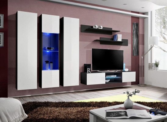 Living room complete wall shelves wall cabinet hanging display cabinet wood furnishings
