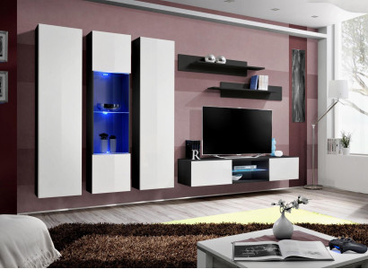 Living room complete wall shelves wall cabinet hanging display cabinet wood furnishings