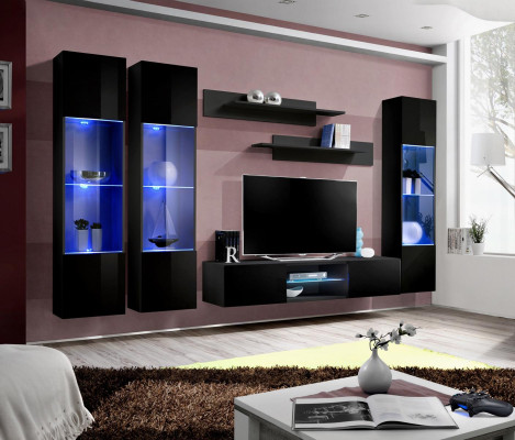 Living room furniture wall unit designer decor modern style wall shelves