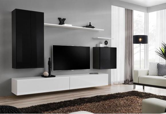 Living room furniture design living wall wall shelf luxury white wall cabinet new