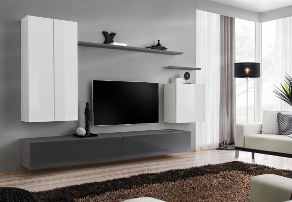Designer complete living room luxury wall unit modern wood furniture TV stand