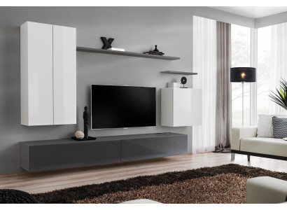Designer complete living room luxury wall unit modern wood furniture TV stand