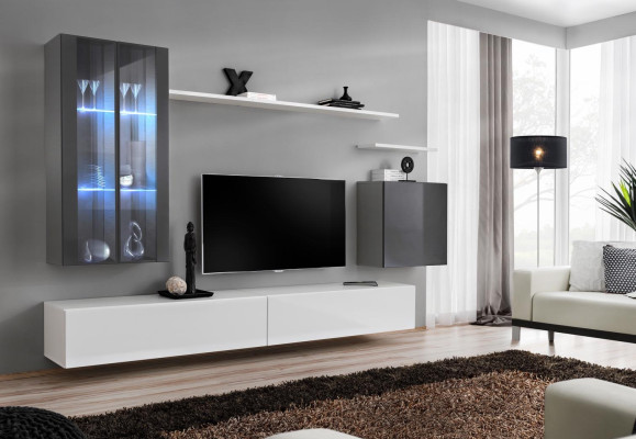 Complete wall shelves living room furniture 3x wall cabinet luxury TV stand sideboard
