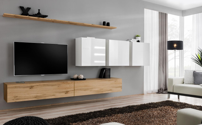 Complete set living room wall modern TV stand sideboard furniture design wall shelf