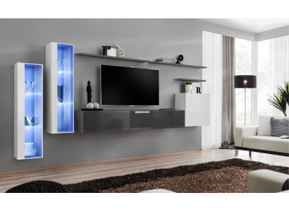 Designer wall unit complete set luxury furniture new 3x wall cabinet furniture suite