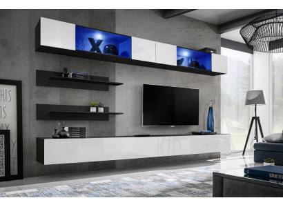 Wooden furniture living wall 2x wall cabinet wall shelves design set furnishings