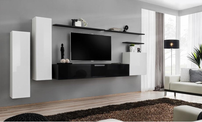 Wall unit cabinet, wardrobe, TV stand, sideboard, shelf, living room furniture.