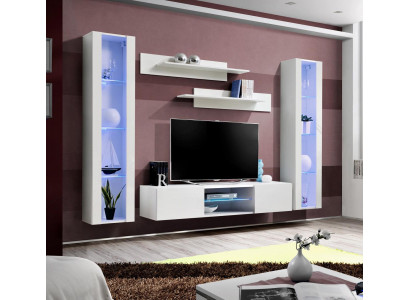 Living Room Wall Unit Hanging Display Cabinet TV Stand Sideboard Wall Shelves Complete