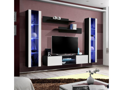 Living room furniture designer wall unit hanging display cabinet V-stand new furniture