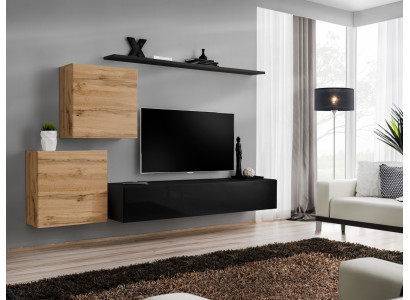 Designer living room wall unit, living room furniture, wall shelves, luxury TV stand, modern sideboard.