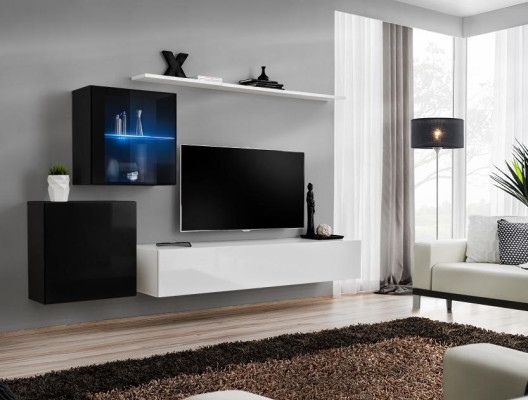 Living Room Furniture Designer Modern Wall Unit 260cm Luxury Sideboard Set