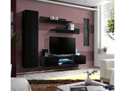 Wall unit furniture wall cabinet design wood designer modern set