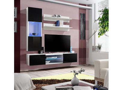 Living room luxury hanging showcase furniture wall unit TV stand wall shelf modern wood
