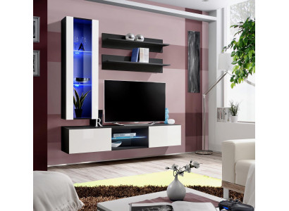 Complete wall unit hanging showcase living room furniture designer suite wall shelves