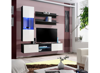 Designer living room wall unit, modern TV stand, hanging display cabinet, wall shelves, living room furniture.