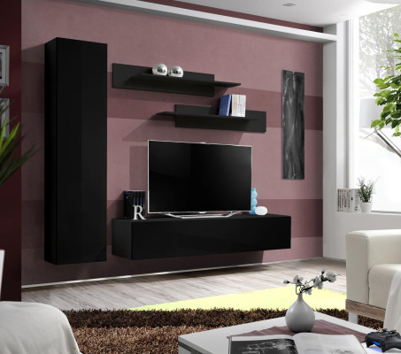 Wall unit complete designer modern living room furniture wall cabinet new