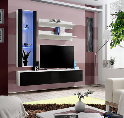 Design Hanging Display Cabinet Shelves Living Room Wall Unit Set 4-piece Living Room TV Stand Furniture