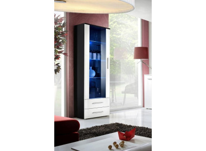 Designer black display cabinet wood shelf wardrobe living room furnishings modern