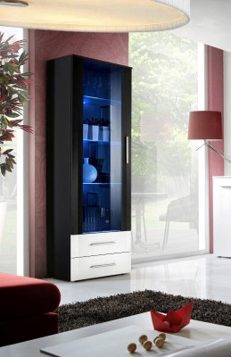 Black showcase furniture new designer high-gloss living room modern